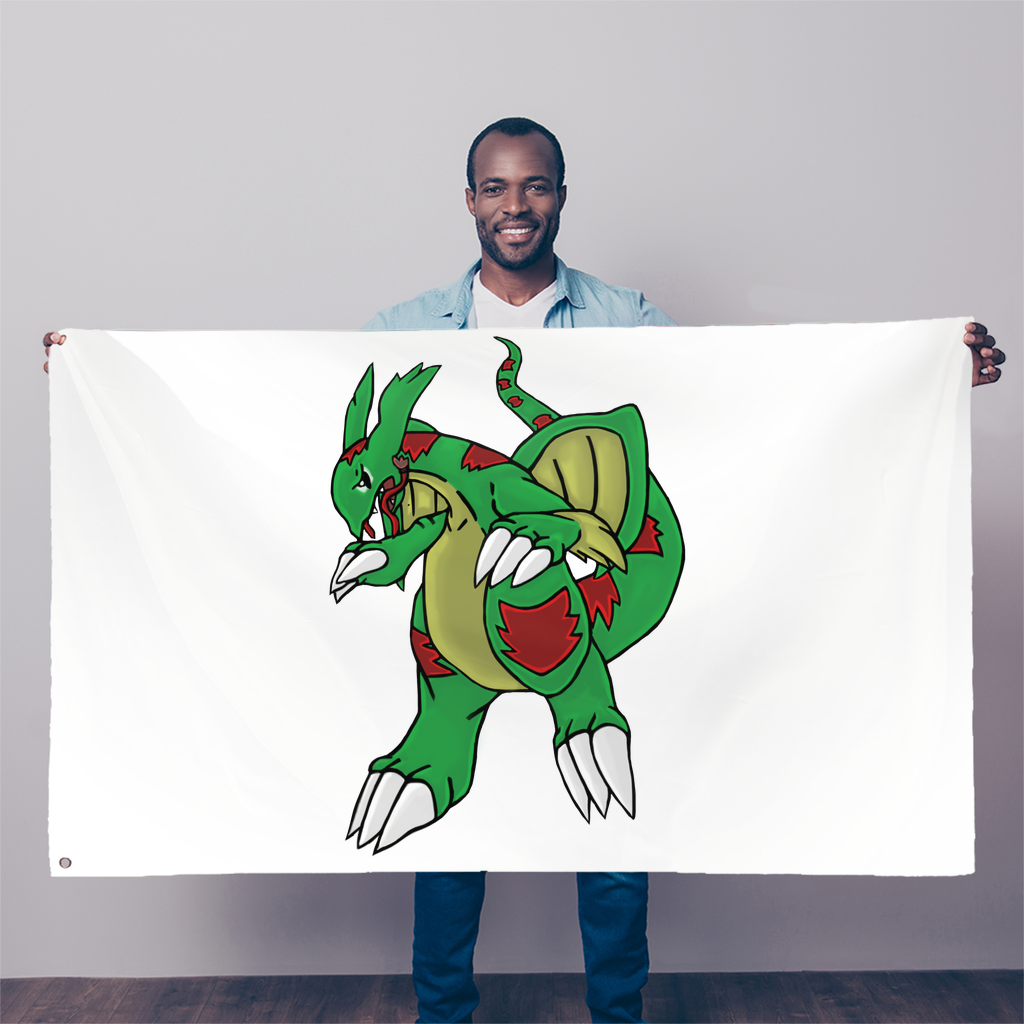 Draggor Sublimation Flag measuring 5FT x 3FT, made of durable polyester fabric with vibrant colors and double-stitched edges.