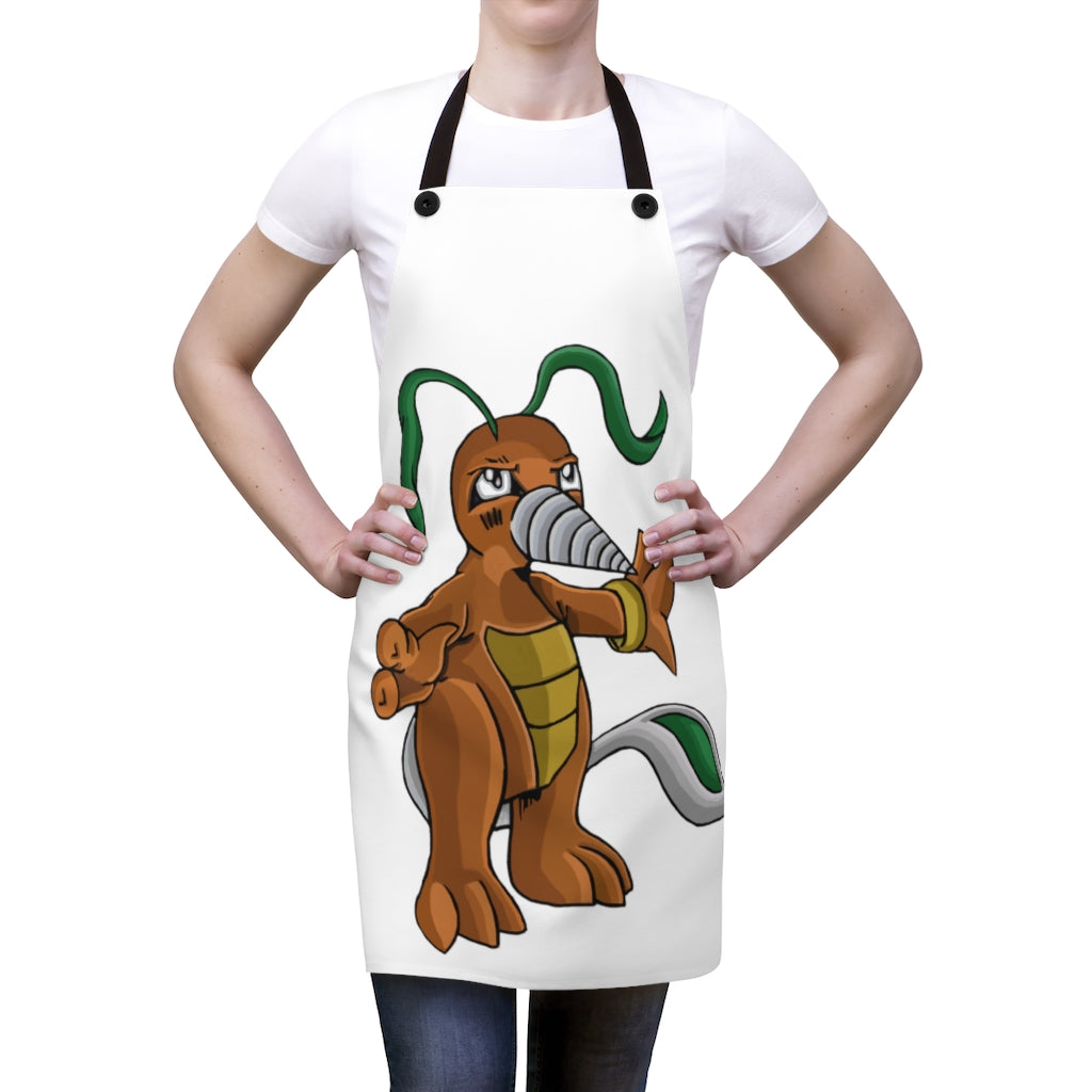 Drillbug Apron featuring a stylish design with black detachable twill straps, perfect for cooking and grilling.