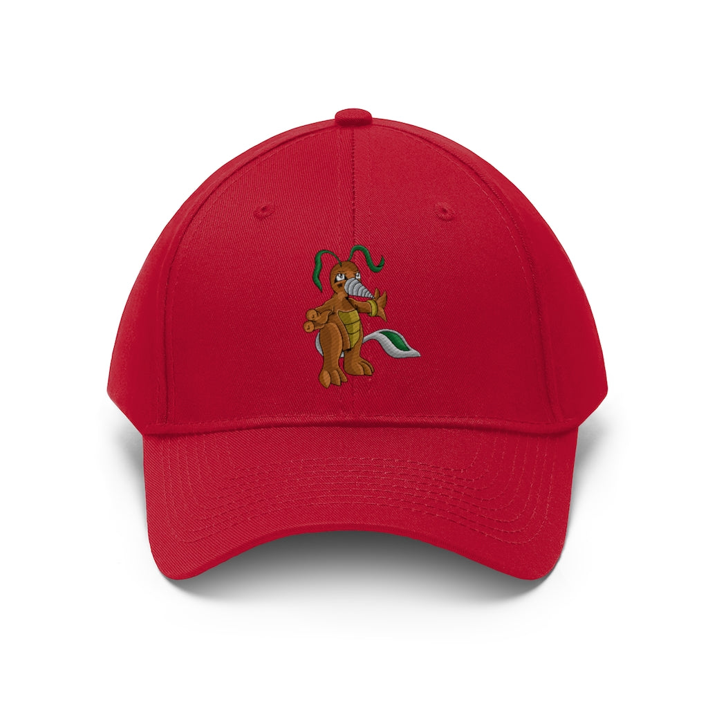 Drillbug Unisex Twill Hat in classic design, made from 100% cotton twill, featuring adjustable Velcro closure.