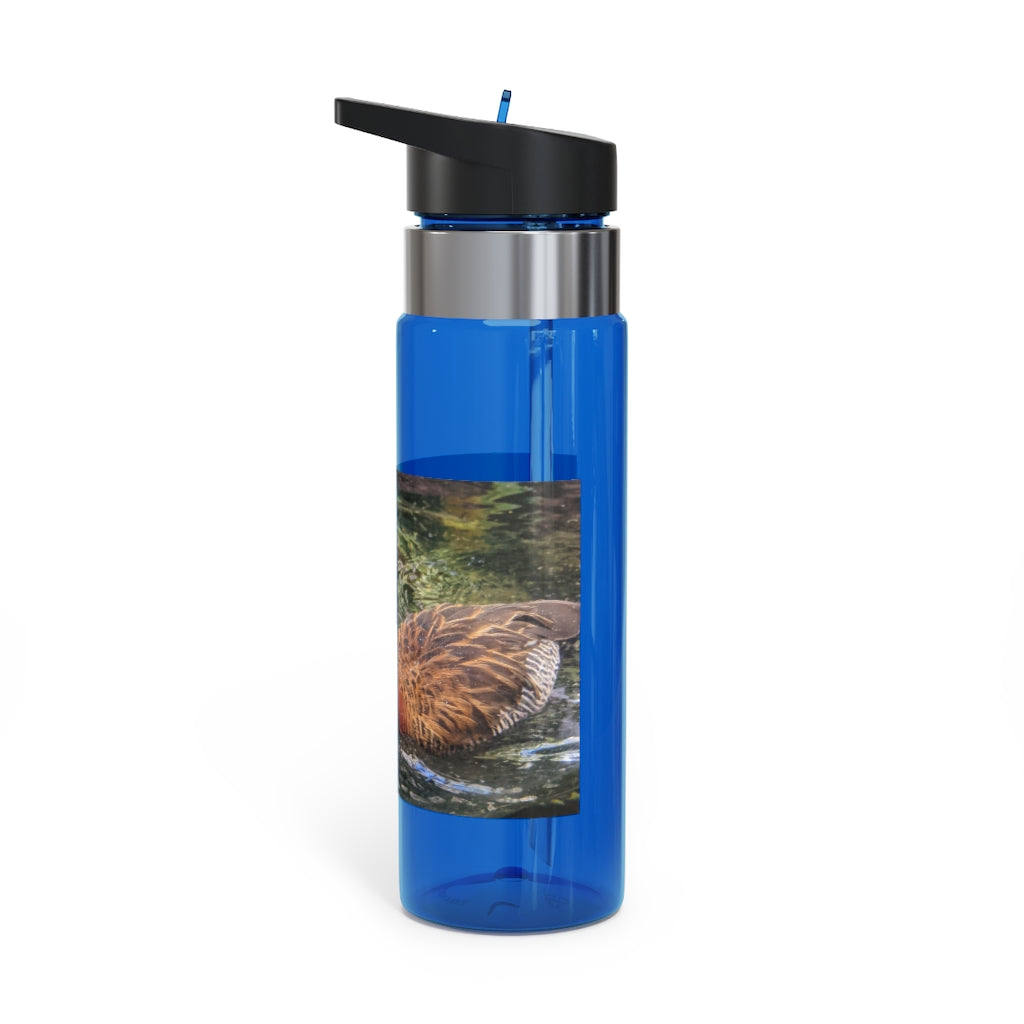 Duck Kensington Tritan™ Sport Bottle in vibrant colors with a carabiner hook, showcasing its spill-resistant lid and straw.