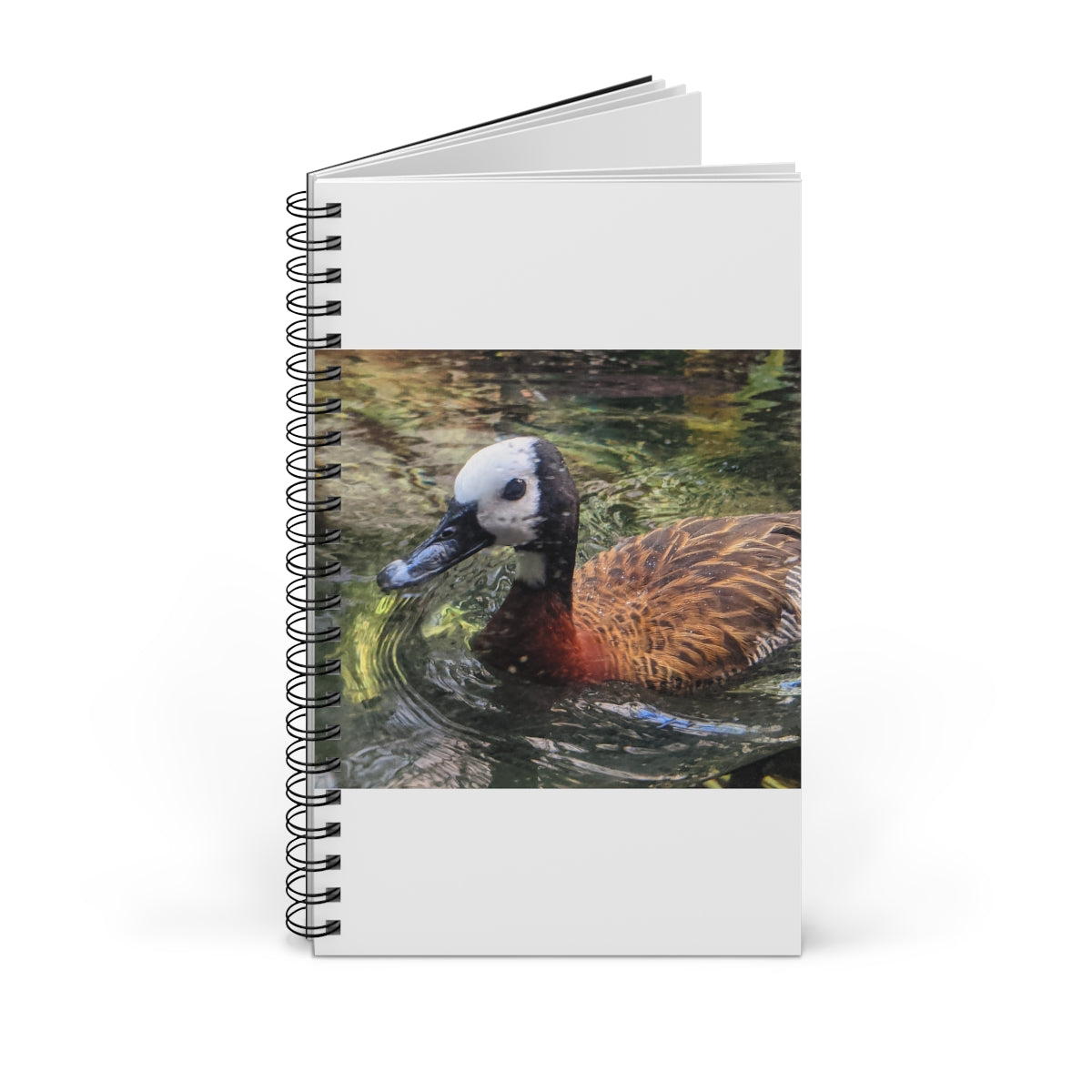 Duck Spiral Journal featuring a stylish front cover print, available in four styles with spiral binding.