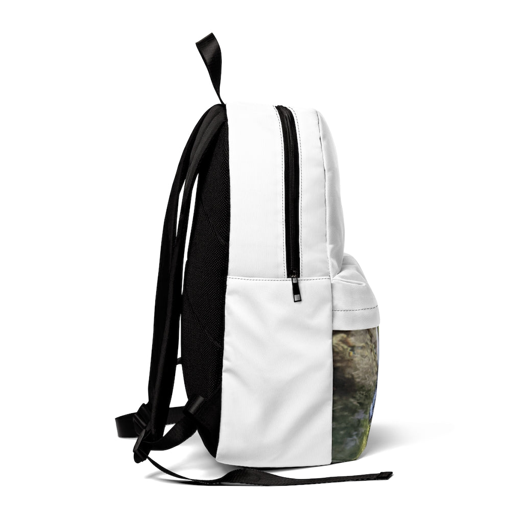 Duck Unisex Classic Backpack in vibrant colors, showcasing adjustable straps and durable nylon material.