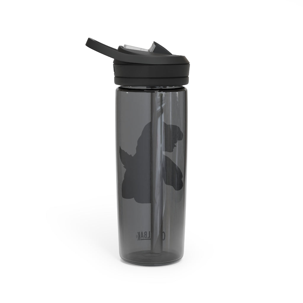 Ductil CamelBak Eddy® Water Bottle in 20oz and 25oz sizes, showcasing its robust design and spill-proof valve.