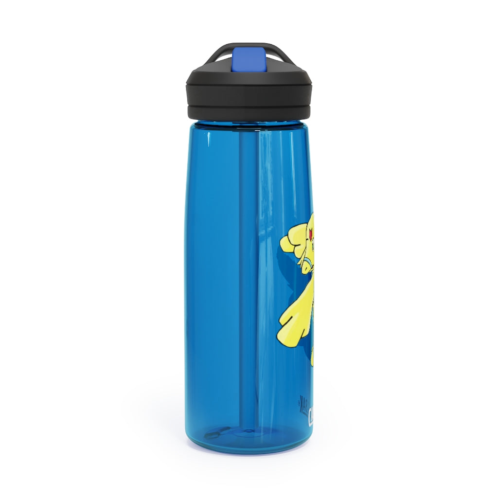 Ductil CamelBak Eddy® Water Bottle in 20oz and 25oz sizes, showcasing its robust design and spill-proof valve.