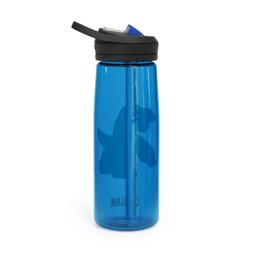 Ductil CamelBak Eddy® Water Bottle in 20oz and 25oz sizes, showcasing its robust design and spill-proof valve.