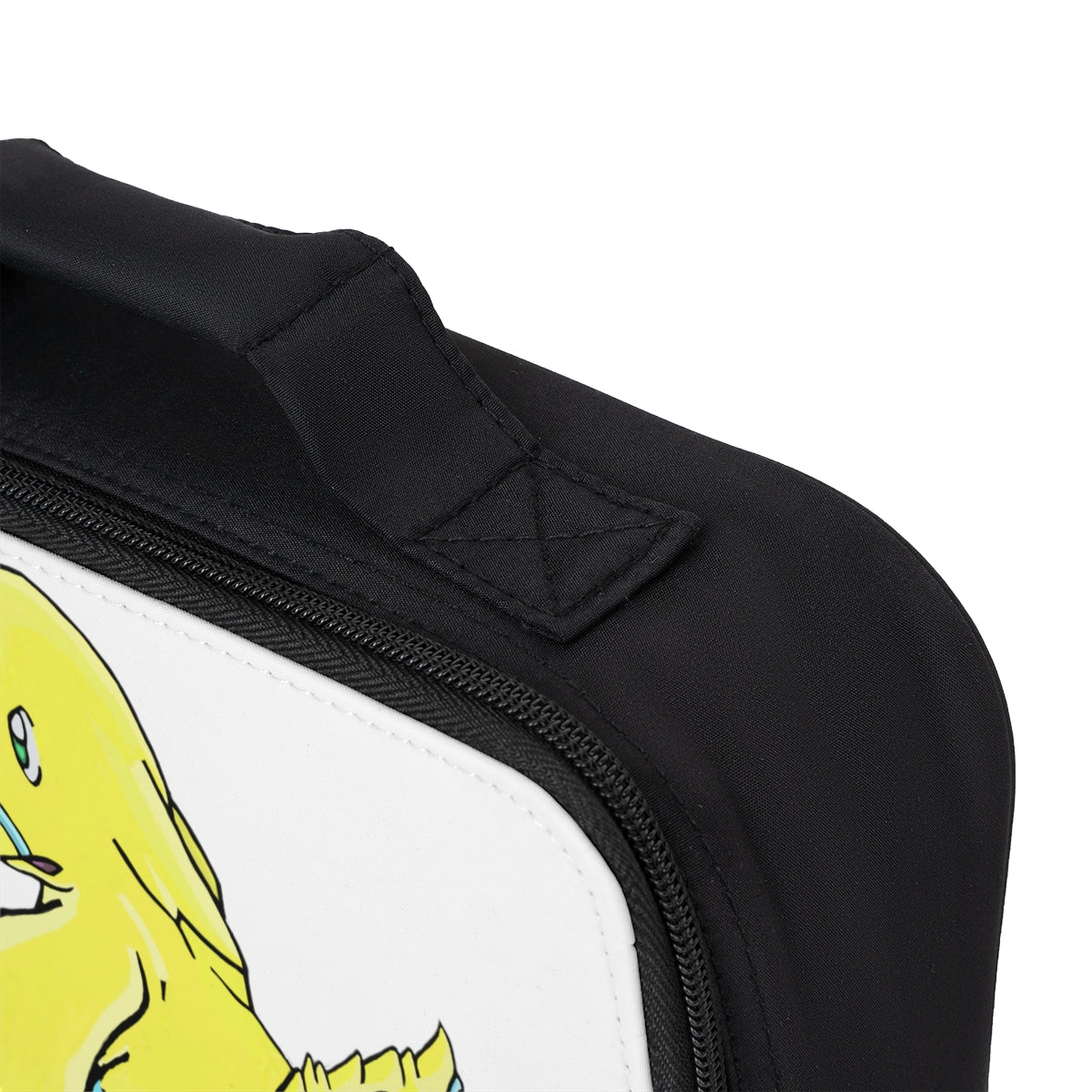 Ductil Lunch Bag featuring a black base and customizable white area, ideal for adults and kids.