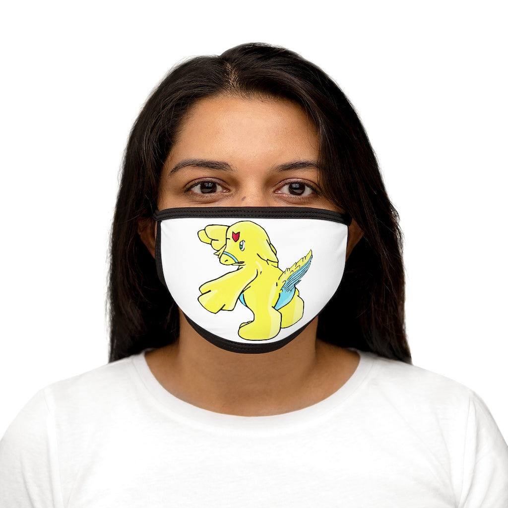 Ductil Mixed-Fabric Face Mask featuring a black outer edge and earloops, made of polyester and cotton for comfort and style.