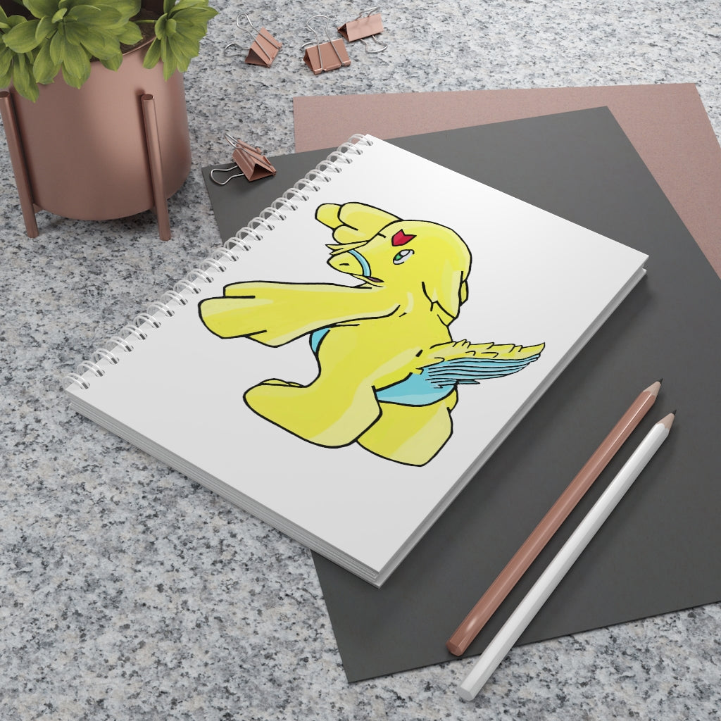 Ductil Spiral Notebook with customizable covers and wide-ruled pages, showcasing its semi-gloss laminated finish.