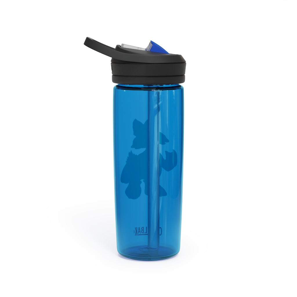 Duldi CamelBak Eddy® Water Bottle in 20oz and 25oz sizes, showcasing its durable Tritan™ material and spill-proof design.