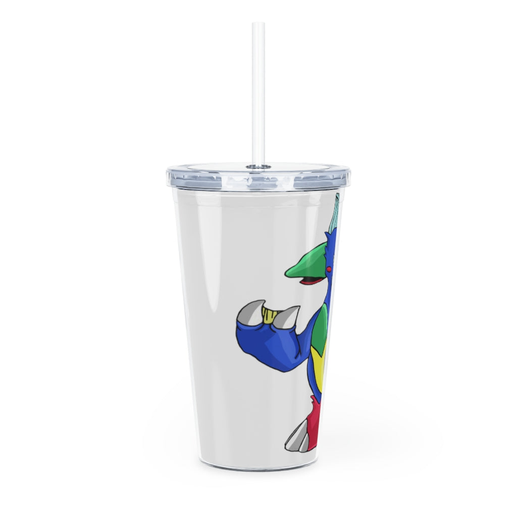 Duldi Plastic Tumbler with Straw in vibrant colors, showcasing its double wall insulation and customizable insert.