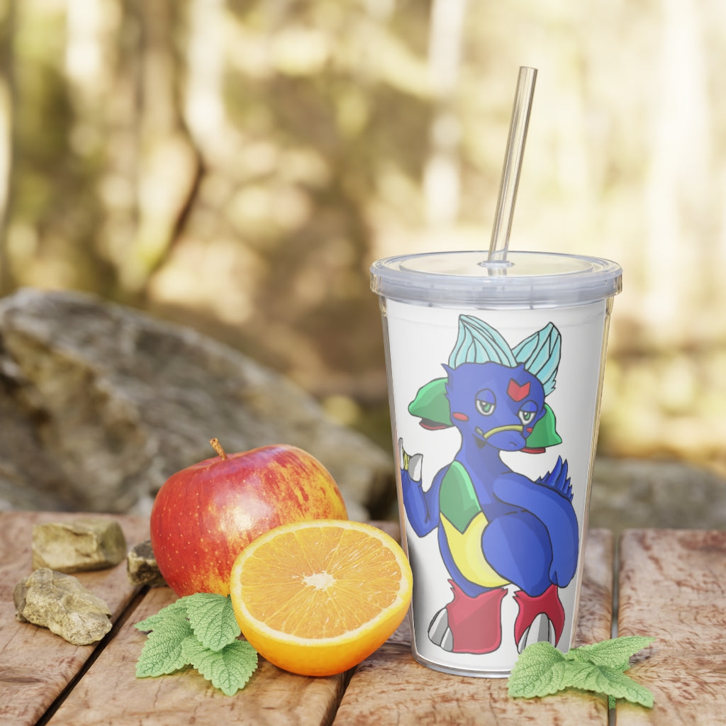 Duldi Plastic Tumbler with Straw in vibrant colors, showcasing its double wall insulation and customizable insert.