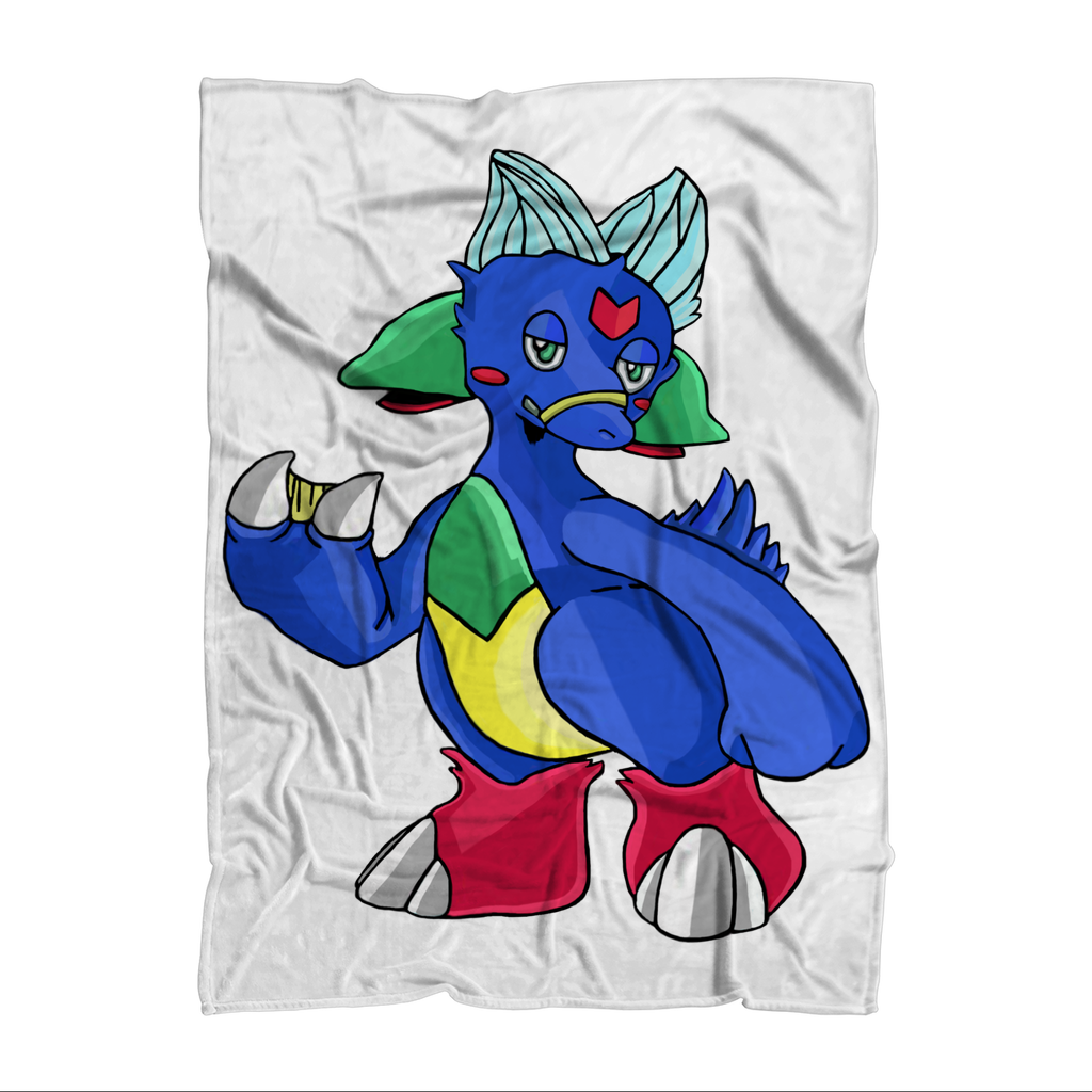 Duldi Sublimation Throw Blanket made of soft 100% polyester polar fleece, featuring vibrant colors and a white back, perfect for cozying up.