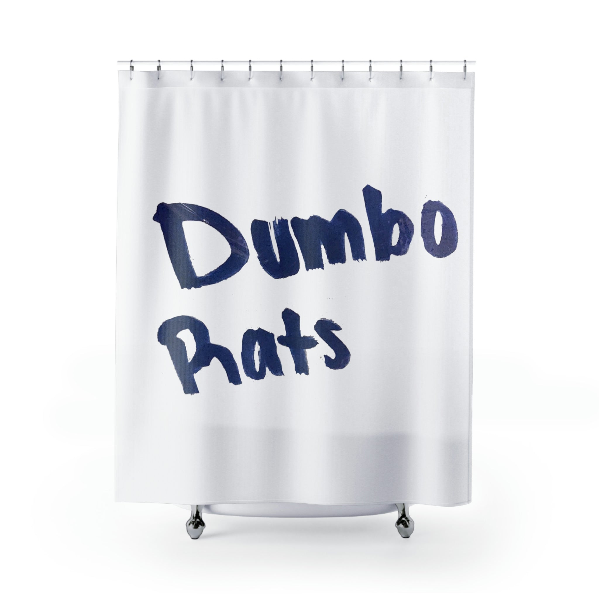 Dumbo Rats Shower Curtain featuring a vibrant and whimsical design, made from durable polyester material.