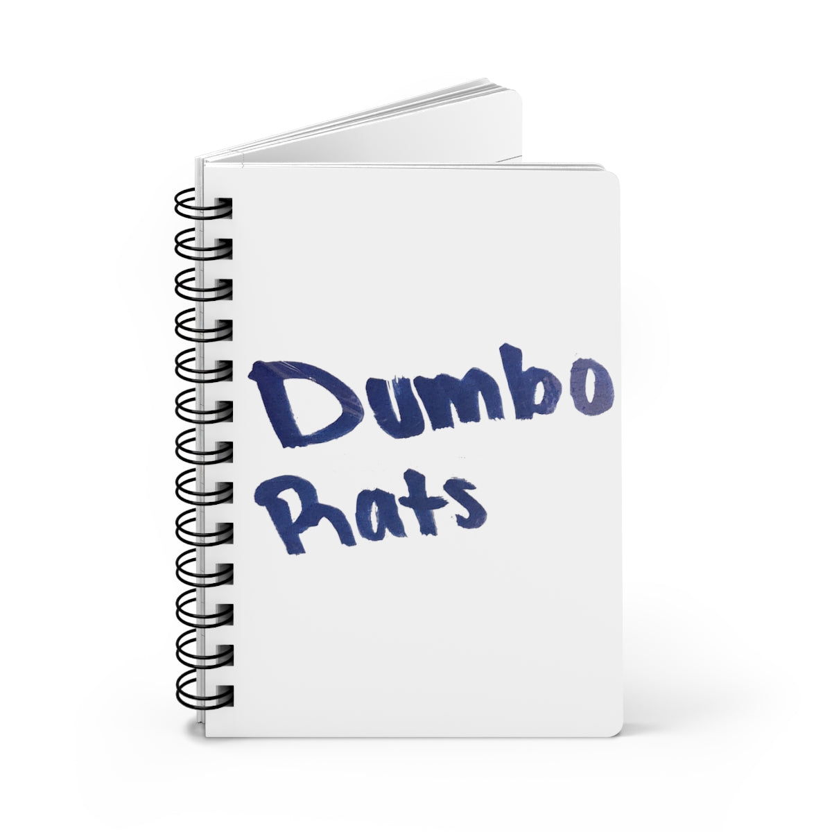 Dumbo Rats Spiral Bound Journal with glossy cover and lined pages, showcasing a vibrant design.