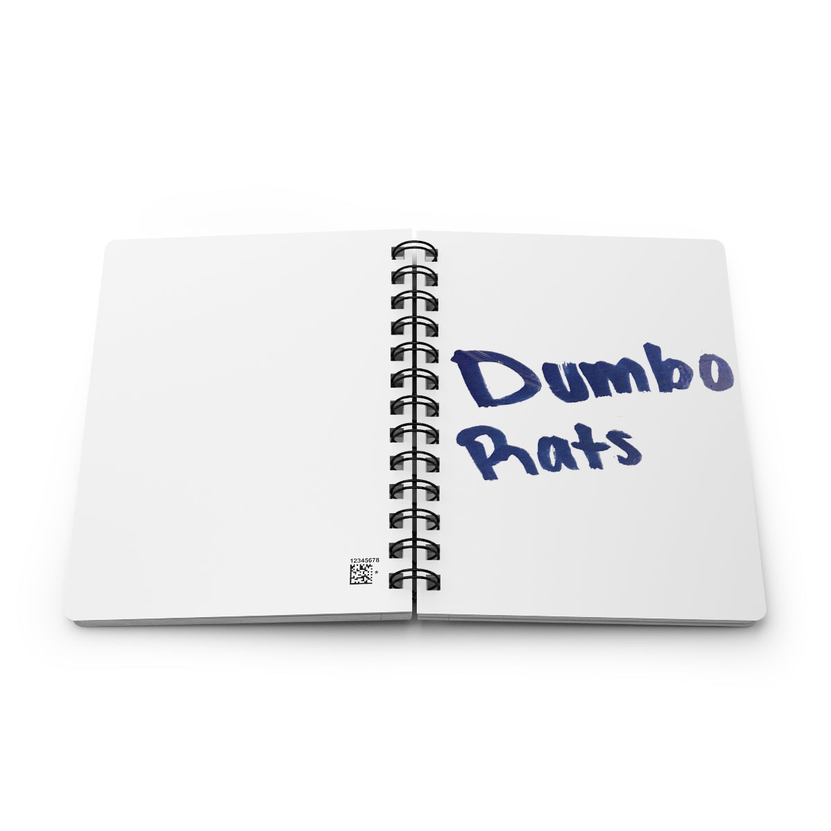 Dumbo Rats Spiral Bound Journal with glossy cover and lined pages, showcasing a vibrant design.