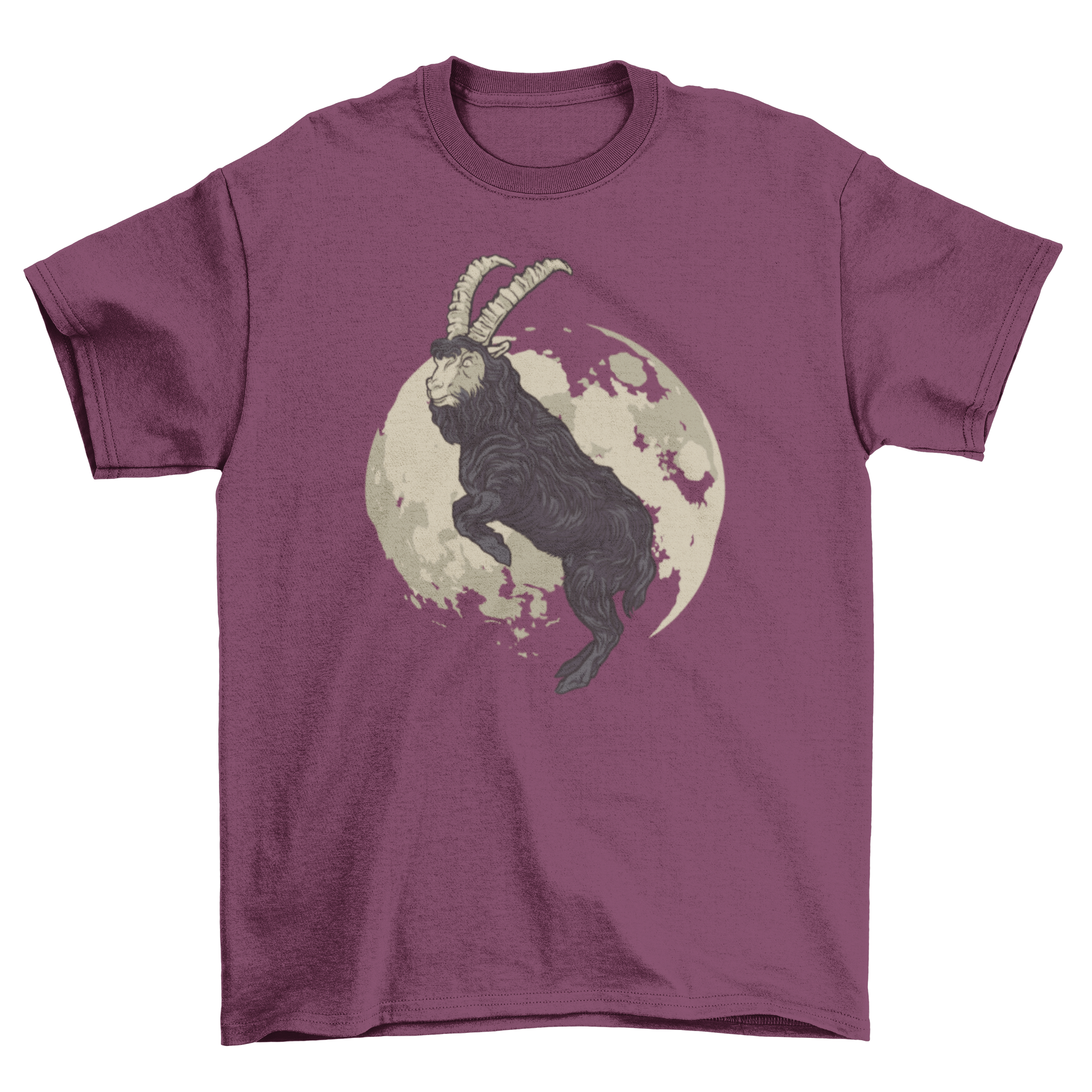 A stylish duotone goat t-shirt featuring a modern goat illustration in vibrant colors.