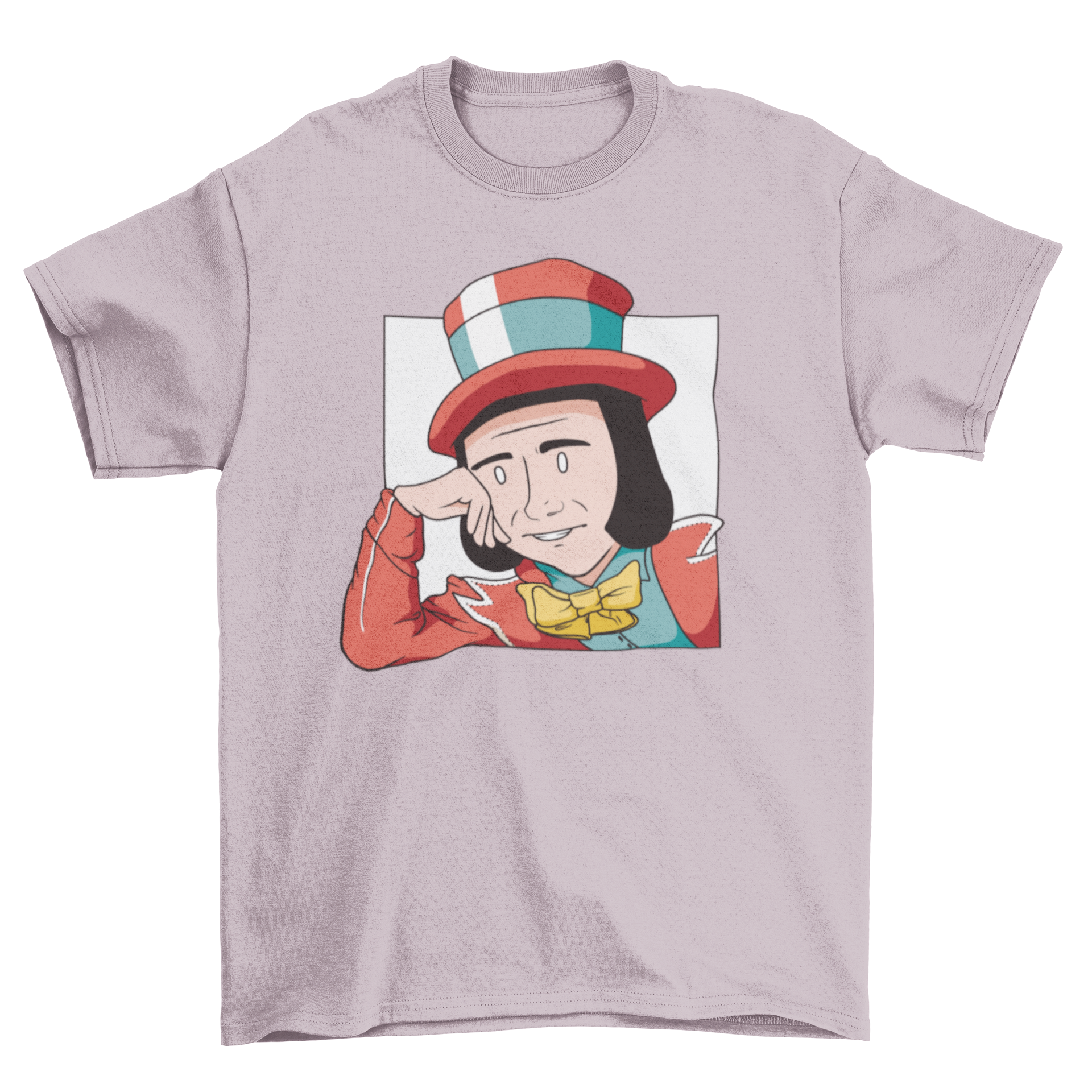 Eccentric Man Meme Cartoon T-shirt featuring a colorful cartoon character design, perfect for casual wear.