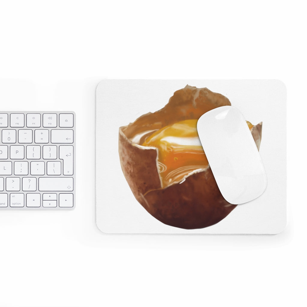 Colorful Egg Mouse Pad with a smooth surface and non-slip base, perfect for enhancing desk aesthetics.