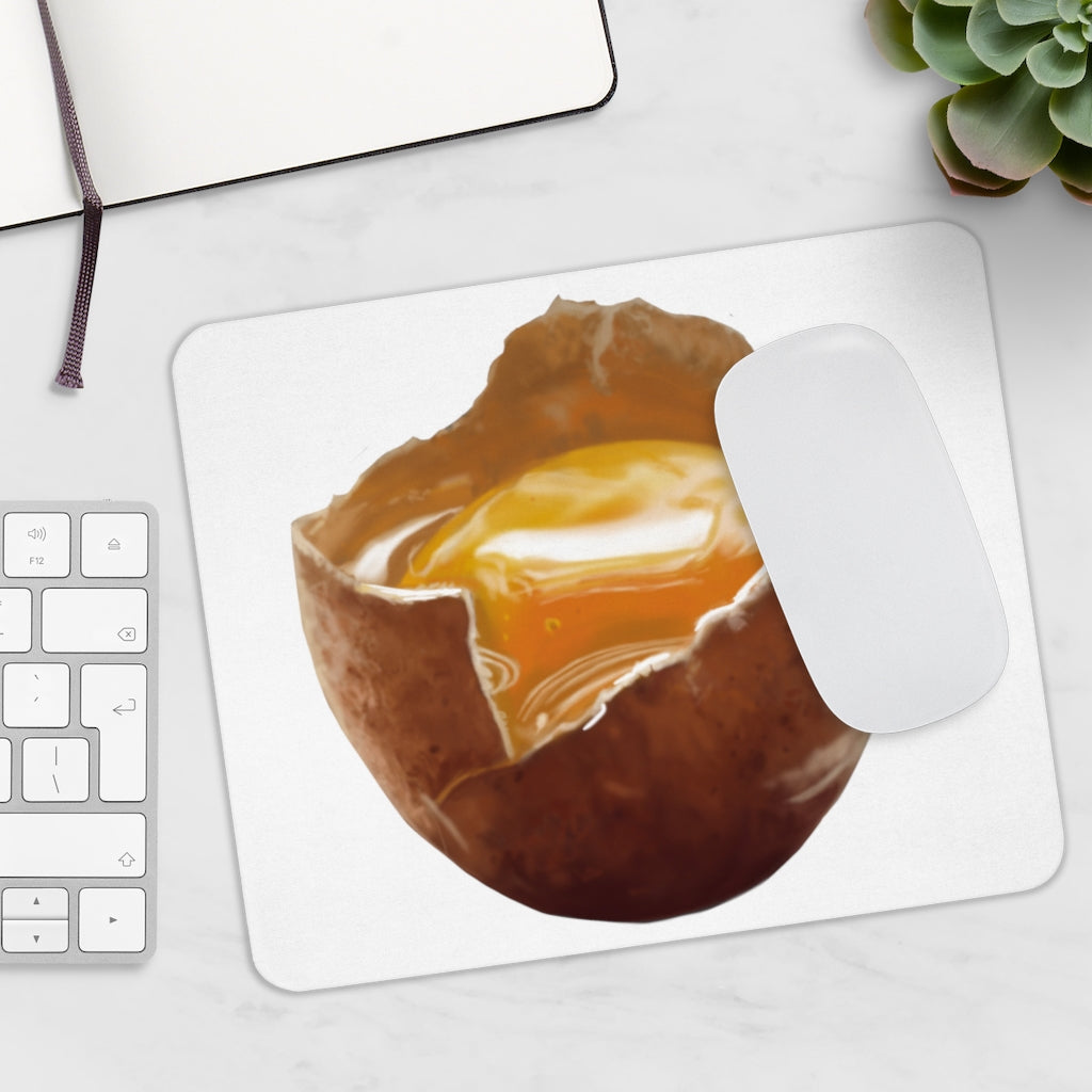 Colorful Egg Mouse Pad with a smooth surface and non-slip base, perfect for enhancing desk aesthetics.