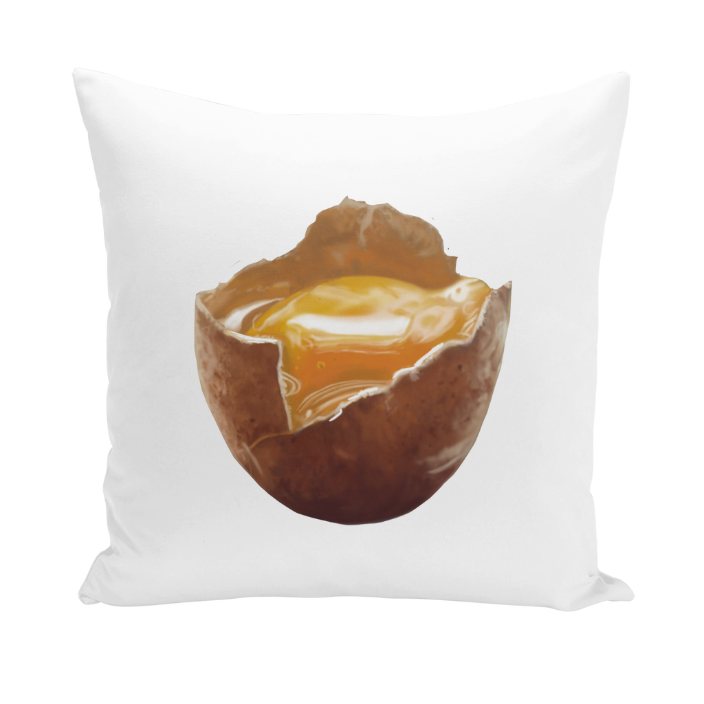 Stylish Egg Throw Pillows in various materials including linen, canvas, and suede, showcasing vibrant designs and a cozy aesthetic.