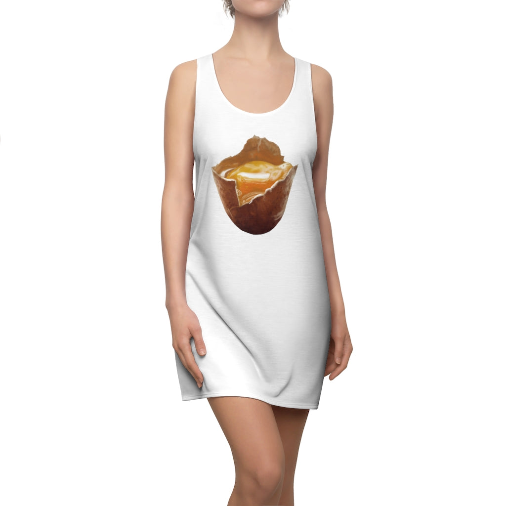 Egg Women's Cut & Sew Racerback Dress showcasing a stylish and feminine design with a sporty fit.