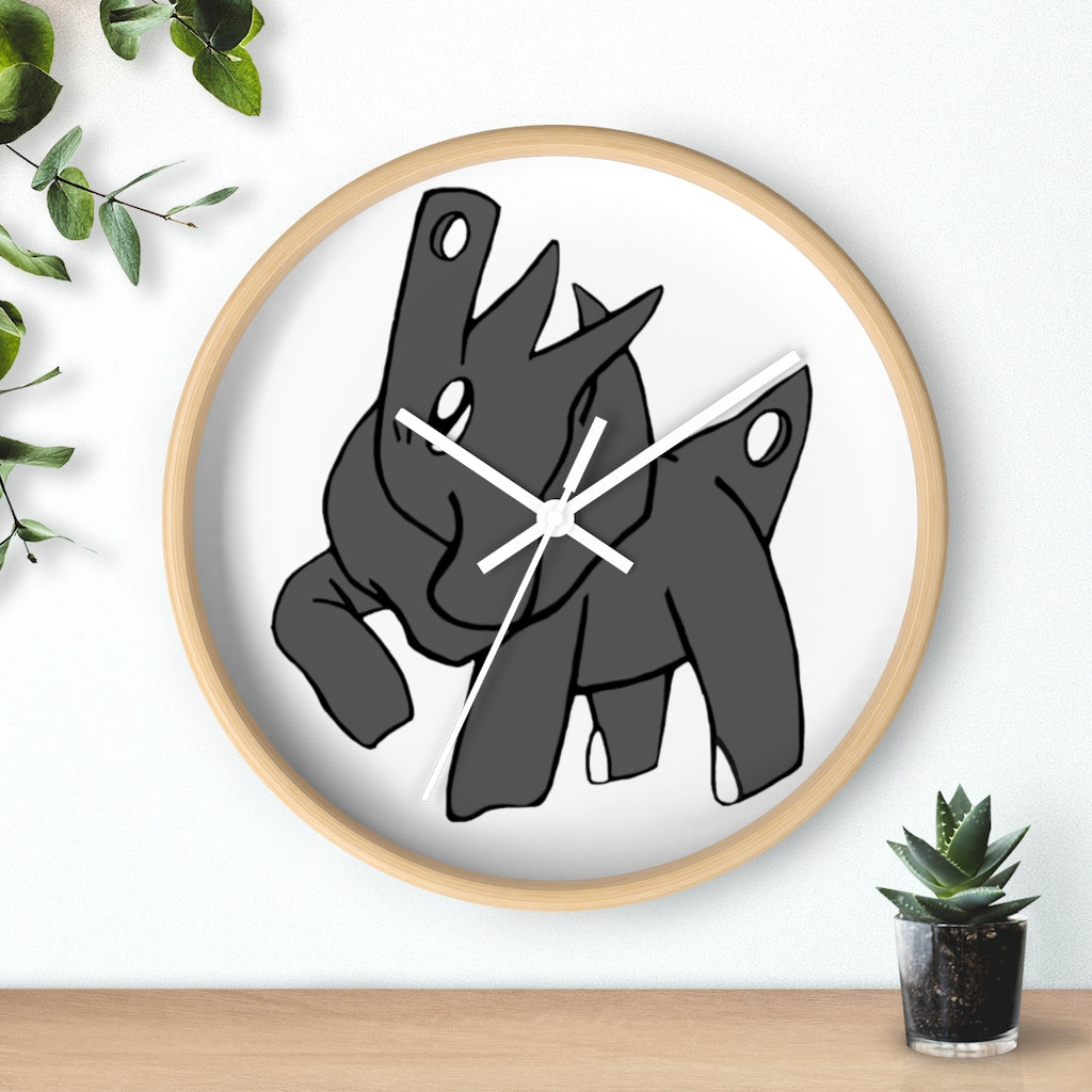 Electron Wall Clock with wooden frame and plexiglass face, showcasing a modern design suitable for indoor decor.