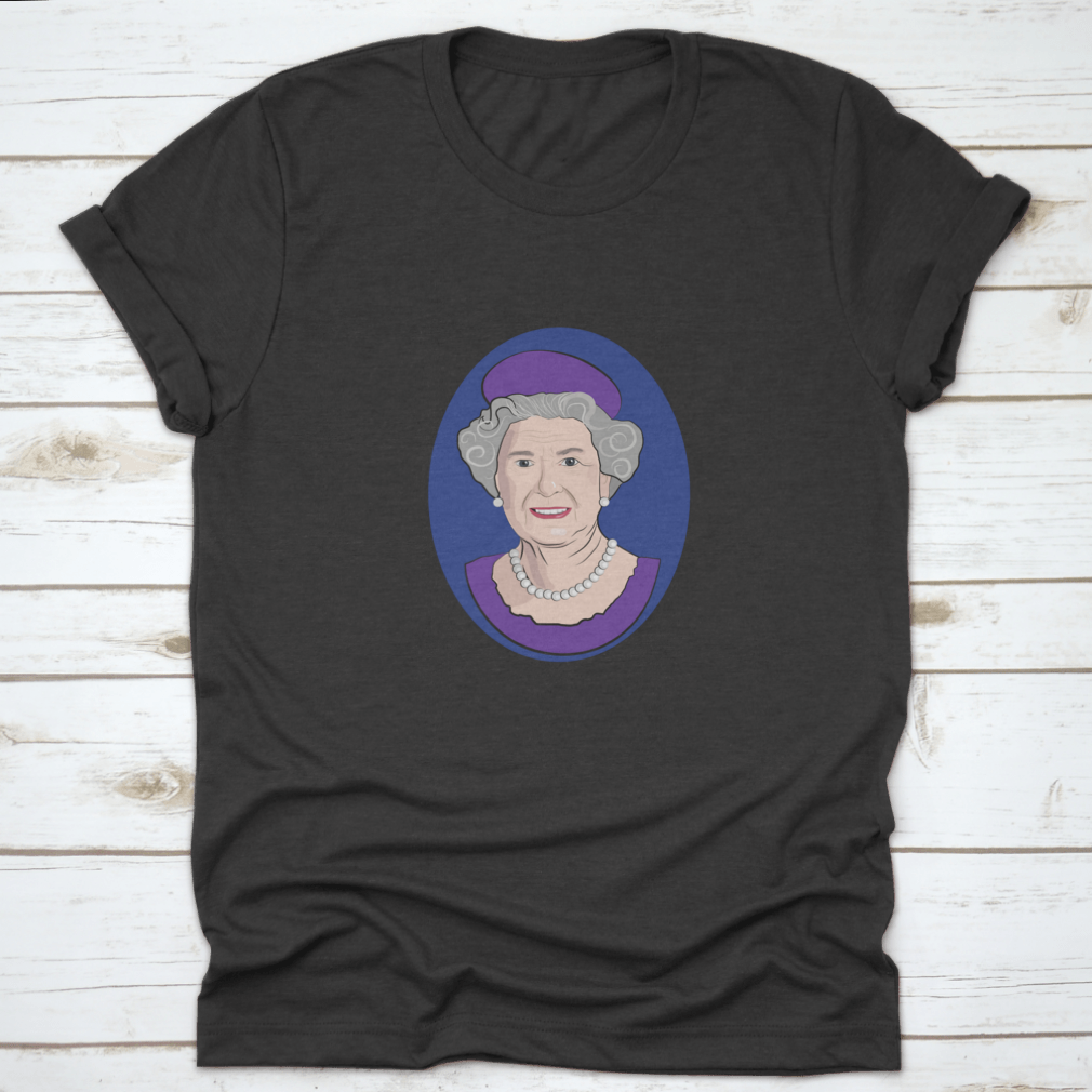 A stylish shirt featuring a design celebrating Queen Elizabeth II, made from high-quality cotton for comfort.