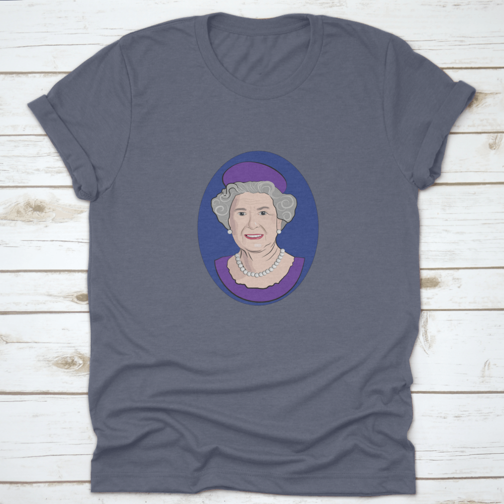 A stylish shirt featuring a design celebrating Queen Elizabeth II, made from high-quality cotton for comfort.