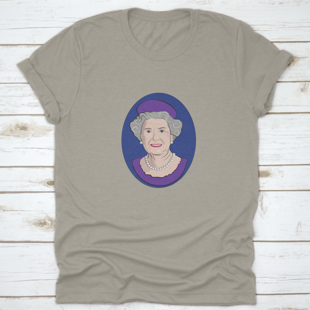 A stylish shirt featuring a design celebrating Queen Elizabeth II, made from high-quality cotton for comfort.