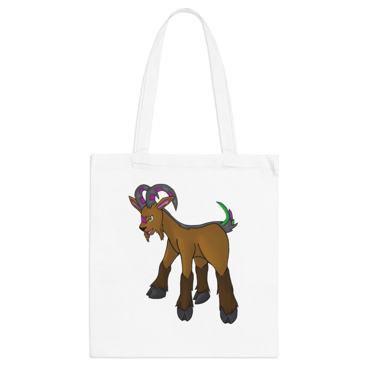 Elkwok Tote Bag made of 100% cotton with long handles and cross stitching, available in multiple colors.