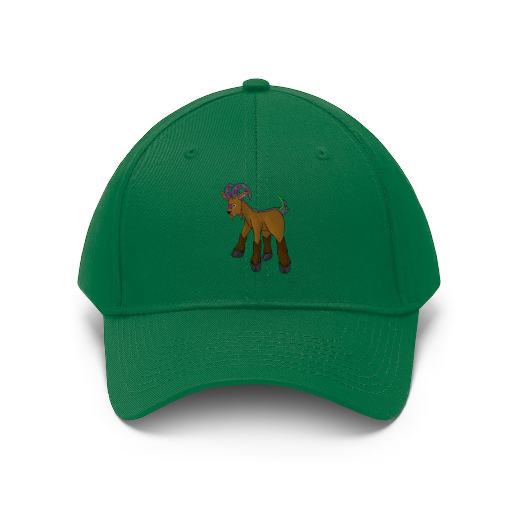 Elkwok Unisex Twill Hat in various colors, showcasing its 6-panel design and adjustable Velcro closure.