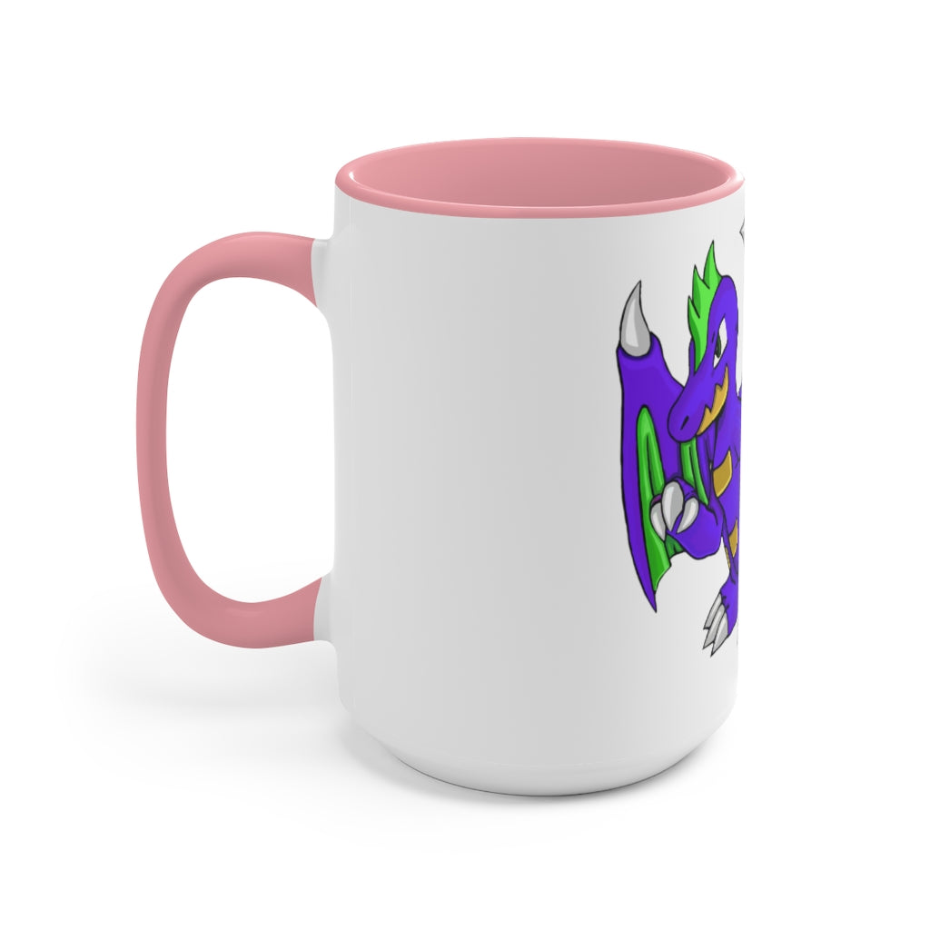 Emiletas Accent Mug featuring a two-tone design with a white exterior and a colored interior, available in red, pink, and black.