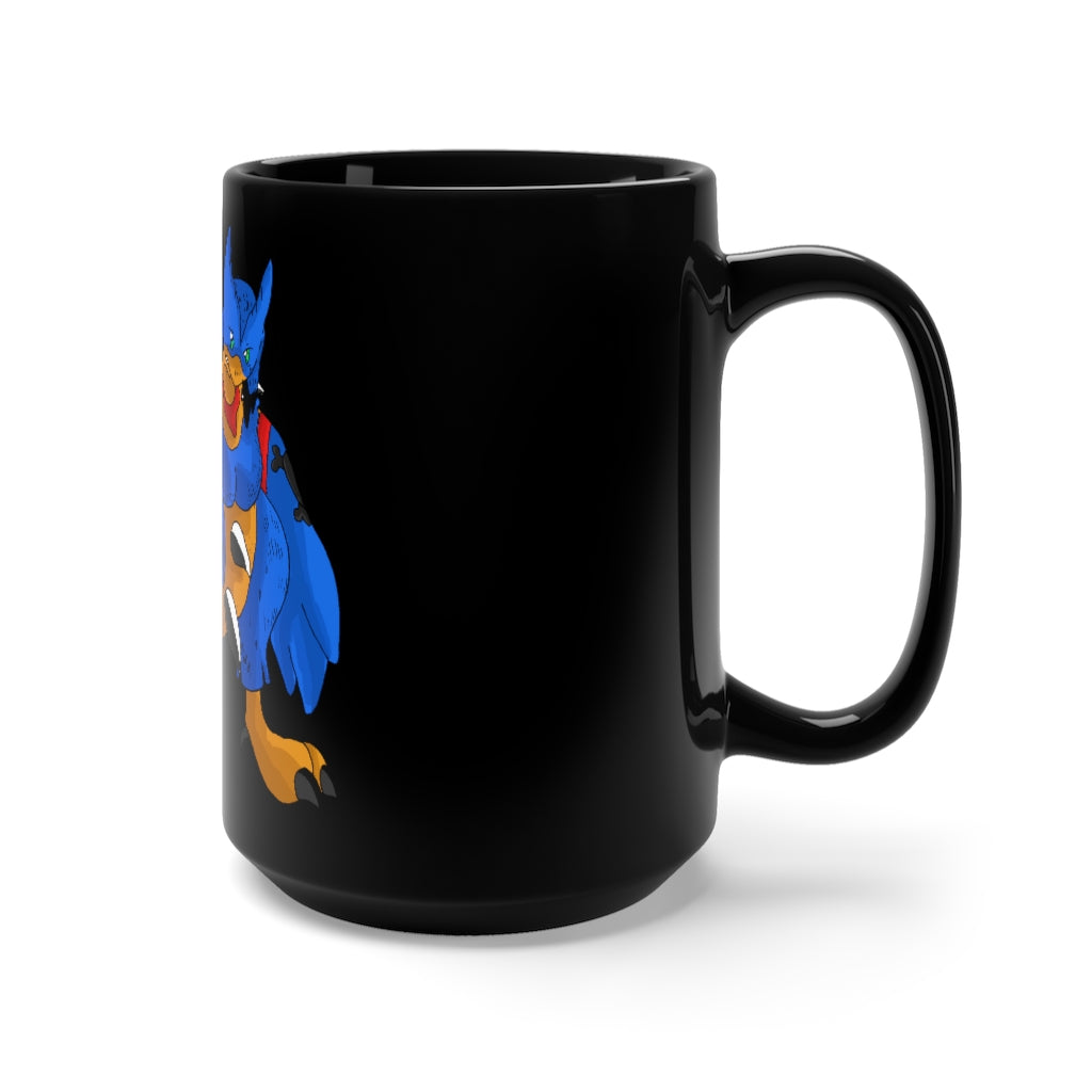 Empeor Black Mug 15oz, a stylish black ceramic mug with a C-handle, perfect for coffee and tea lovers.