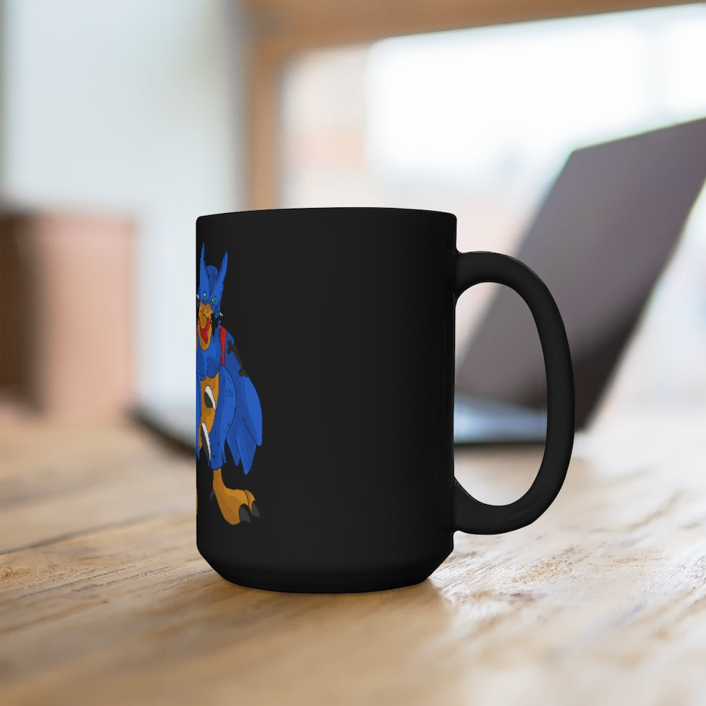 Empeor Black Mug 15oz, a stylish black ceramic mug with a C-handle, perfect for coffee and tea lovers.