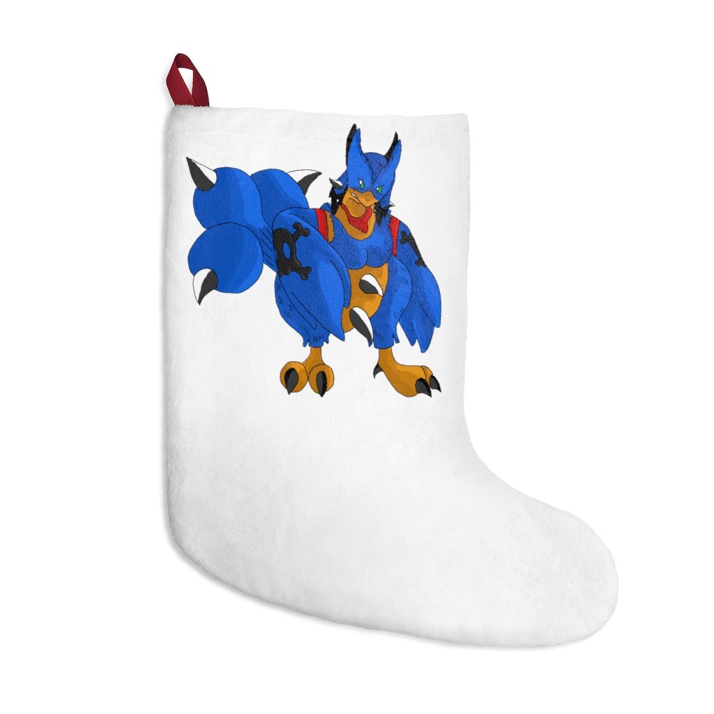 Empeor Christmas Stockings hanging by a fireplace, featuring custom prints and a festive design.