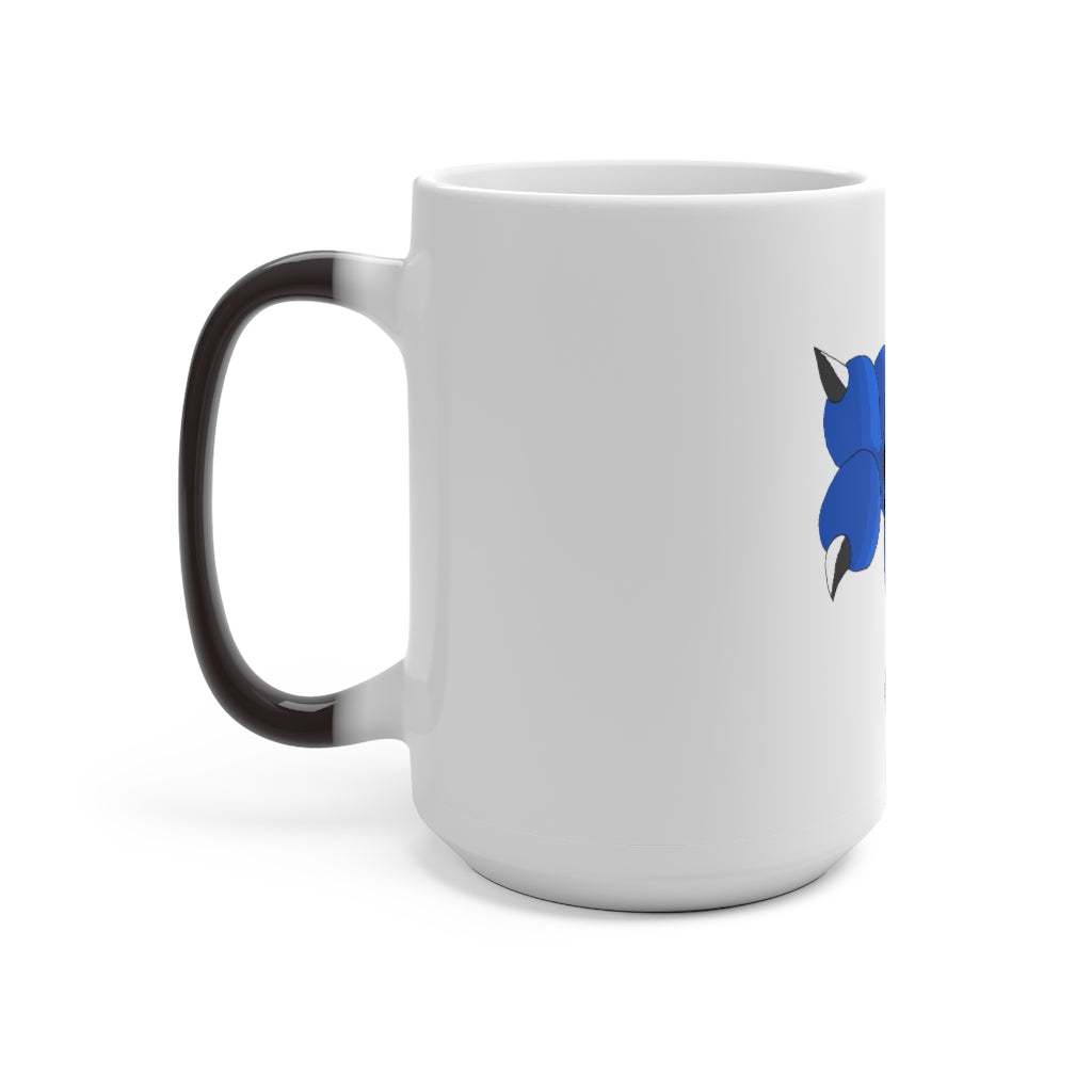 Empeor Color Changing Mug showcasing its color transformation with a warm beverage inside.