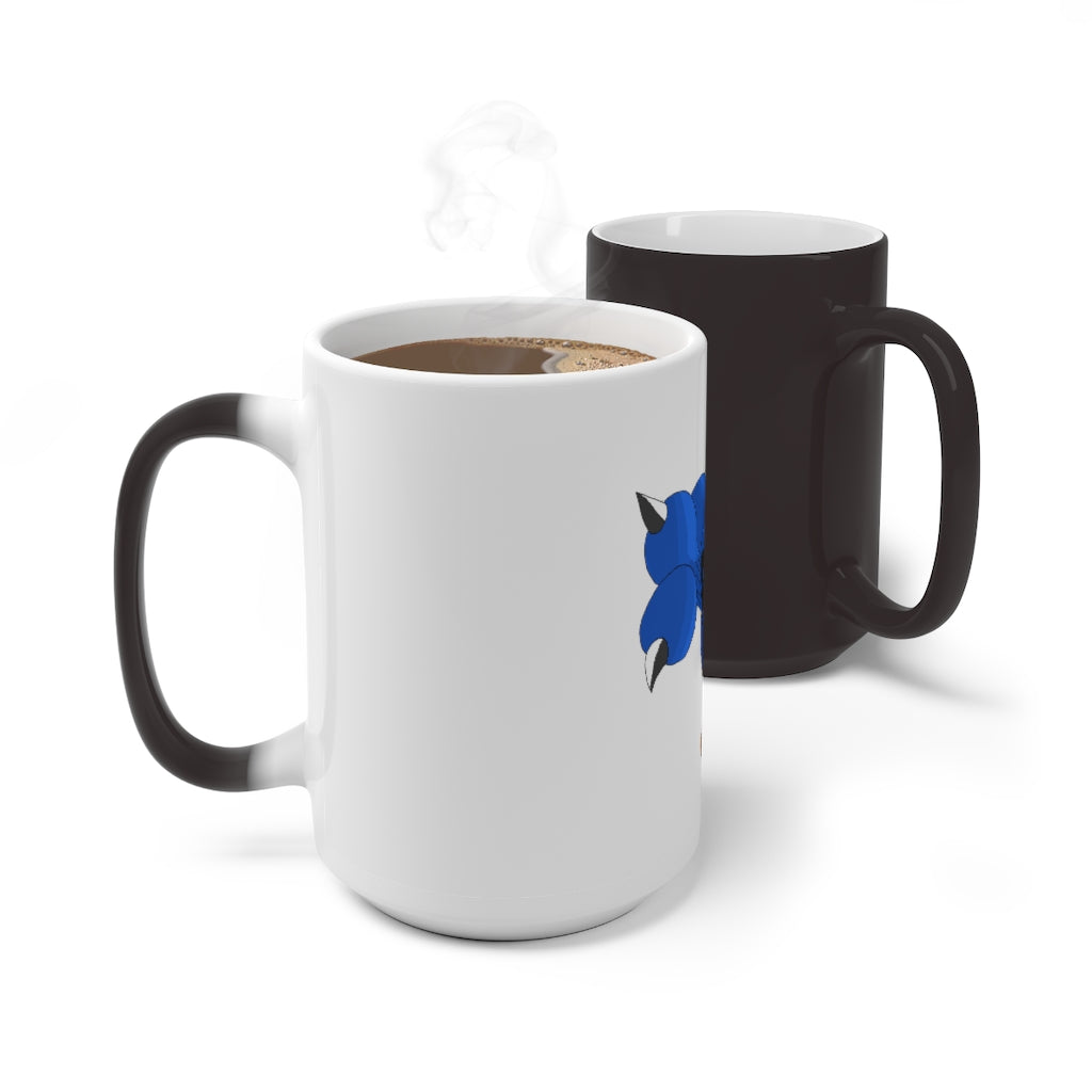 Empeor Color Changing Mug showcasing its color transformation with a warm beverage inside.