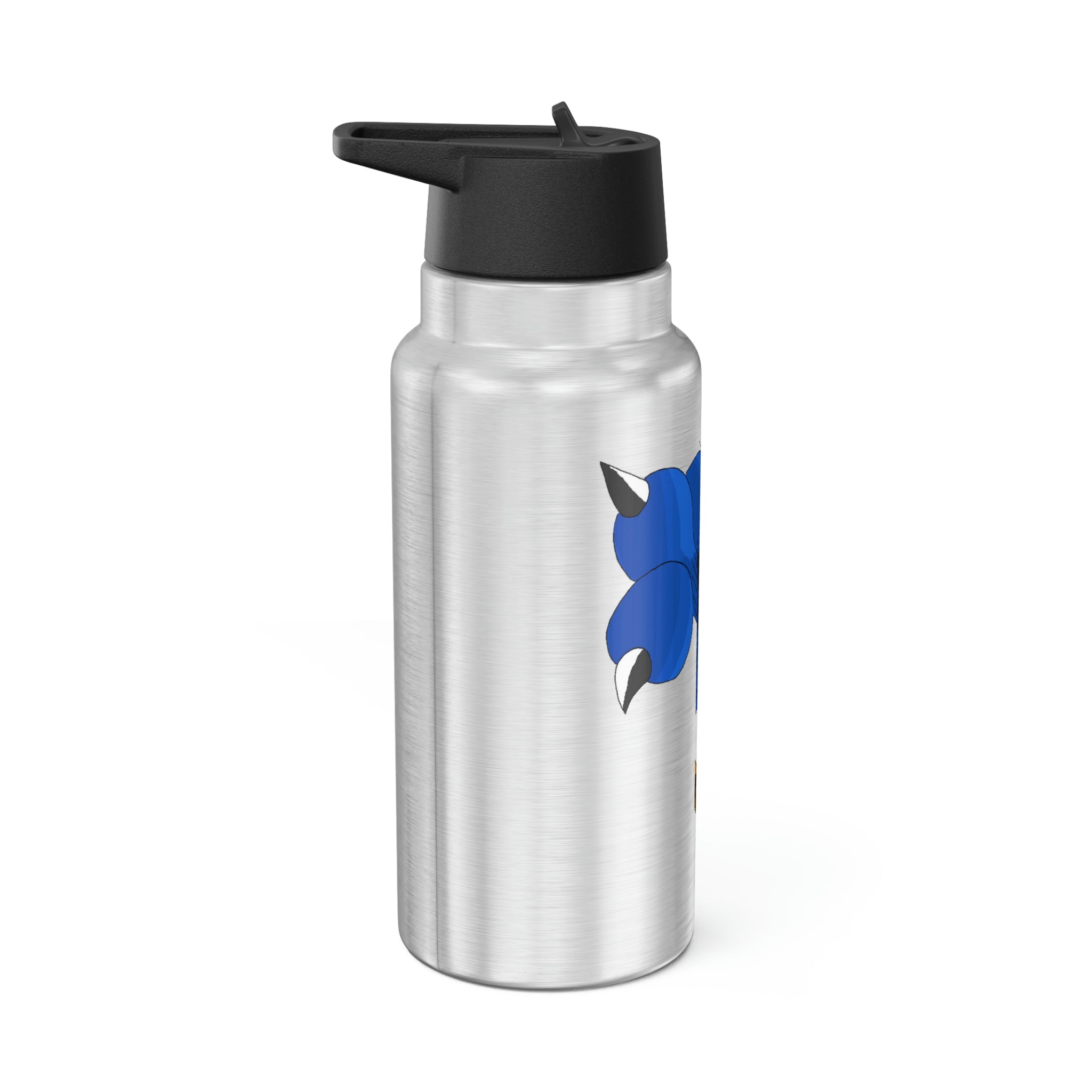 Empeor Gator Tumbler in stainless steel with a custom design and plastic straw, showcasing its 32oz capacity.