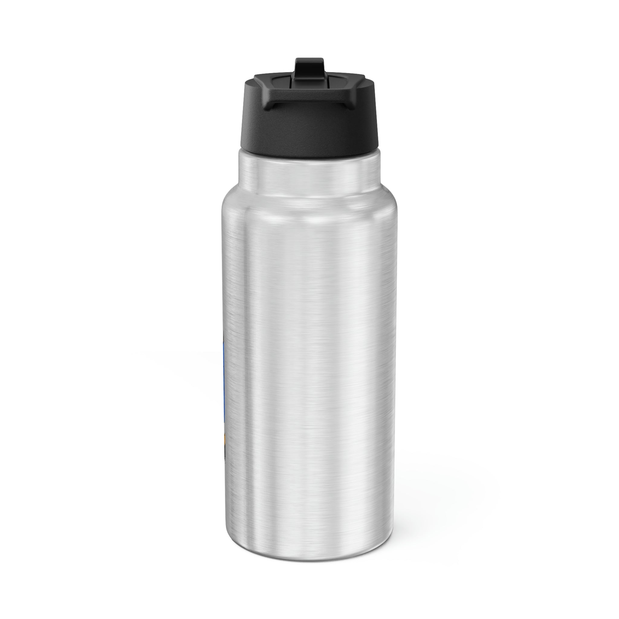 Empeor Gator Tumbler in stainless steel with a custom design and plastic straw, showcasing its 32oz capacity.