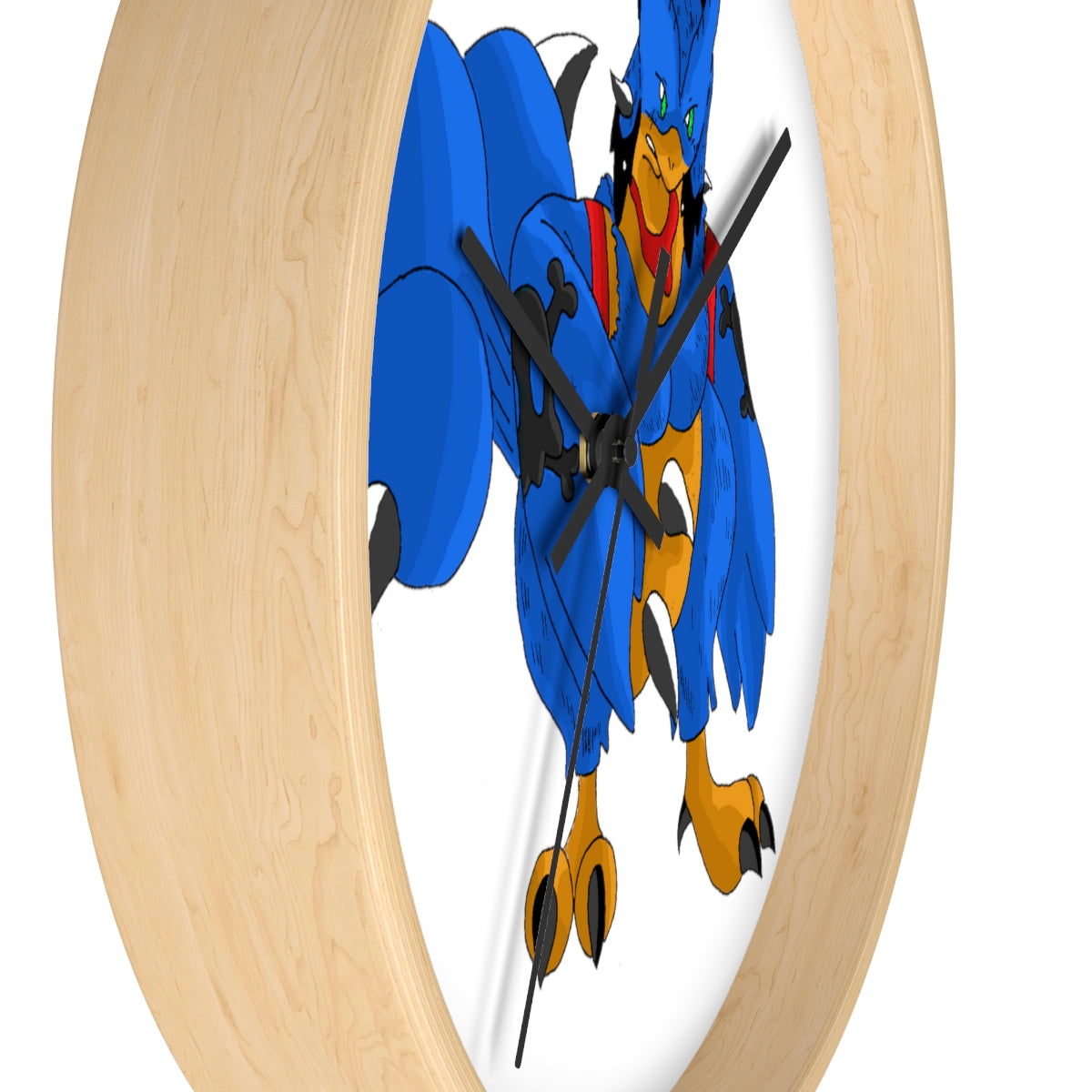 Empeor Wall Clock featuring a wooden frame and plexiglass face, designed for indoor use with a silent mechanism.