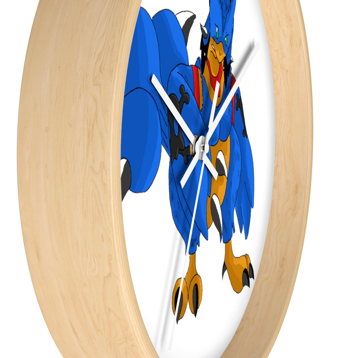 Empeor Wall Clock featuring a wooden frame and plexiglass face, designed for indoor use with a silent mechanism.