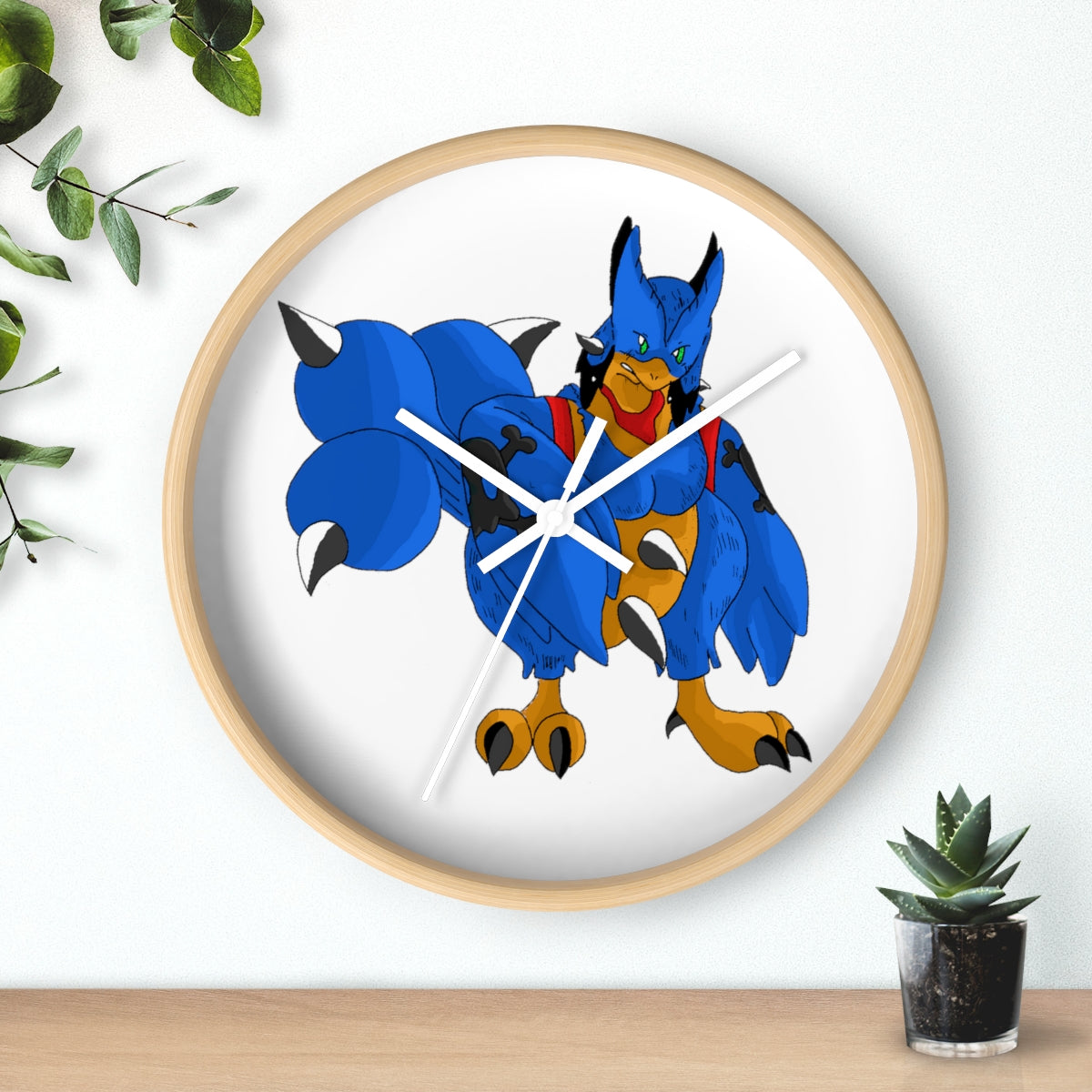 Empeor Wall Clock featuring a wooden frame and plexiglass face, designed for indoor use with a silent mechanism.