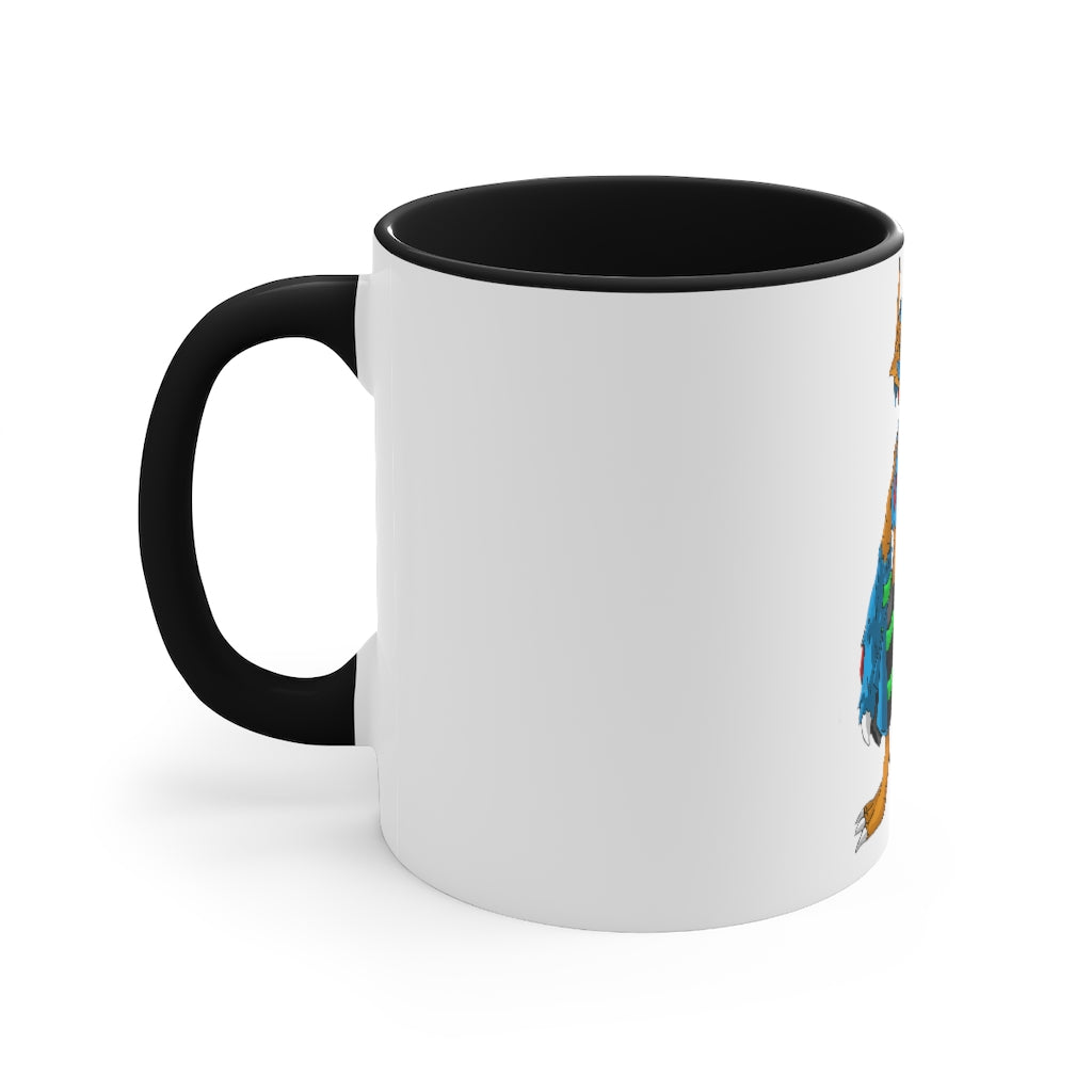 Empress Accent Mug showcasing a two-tone design with a white exterior and colored interior, available in red, pink, and black options.