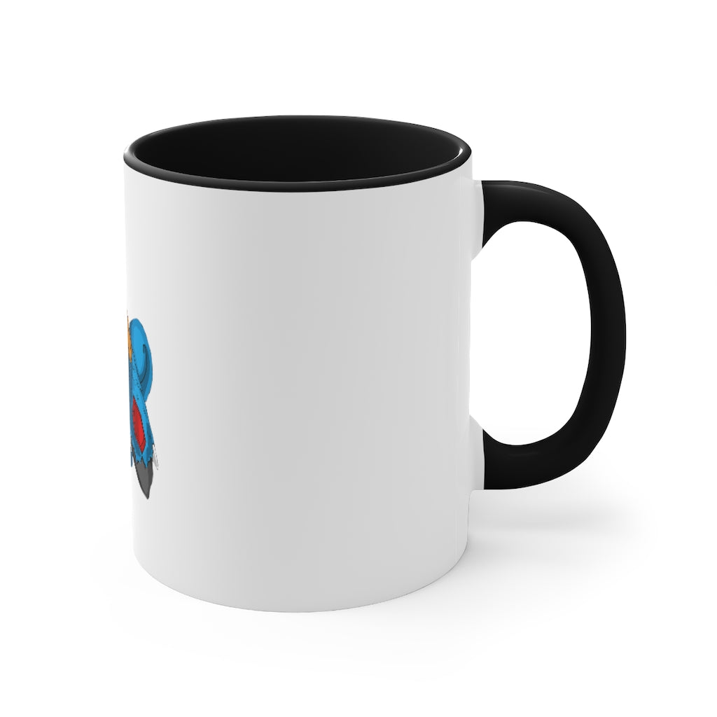 Empress Accent Mug showcasing a two-tone design with a white exterior and colored interior, available in red, pink, and black options.