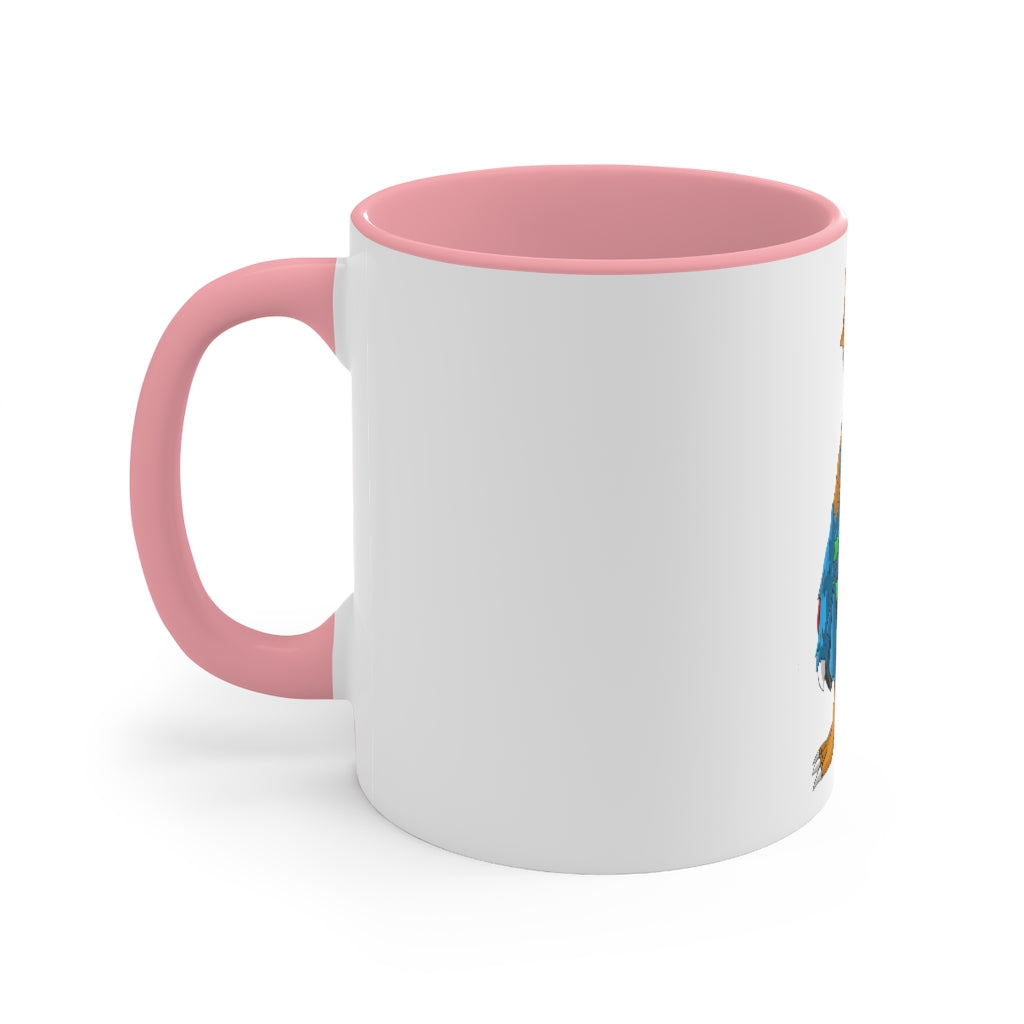 Empress Accent Mug showcasing a two-tone design with a white exterior and colored interior, available in red, pink, and black options.