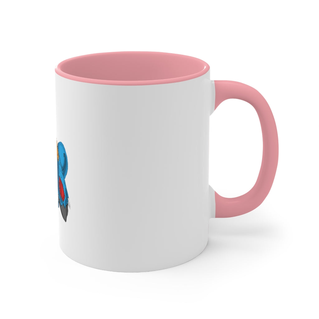 Empress Accent Mug showcasing a two-tone design with a white exterior and colored interior, available in red, pink, and black options.