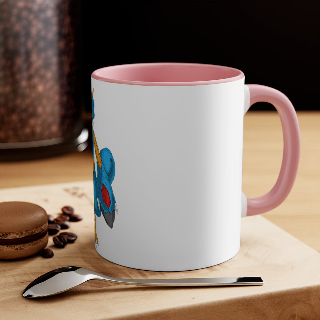 Empress Accent Mug showcasing a two-tone design with a white exterior and colored interior, available in red, pink, and black options.