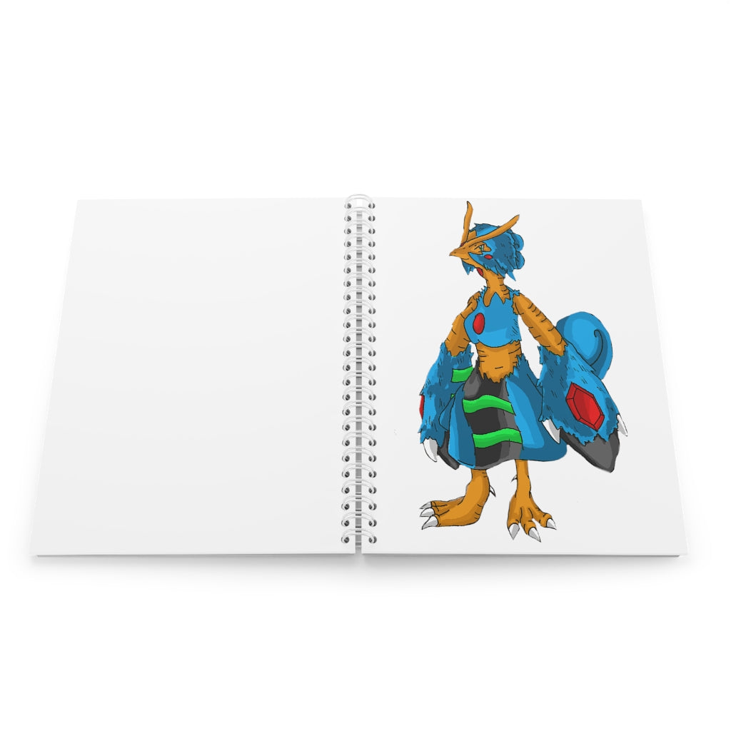 Empress Spiral Notebook with customizable covers and wide-ruled pages, featuring a semi-gloss laminated finish.