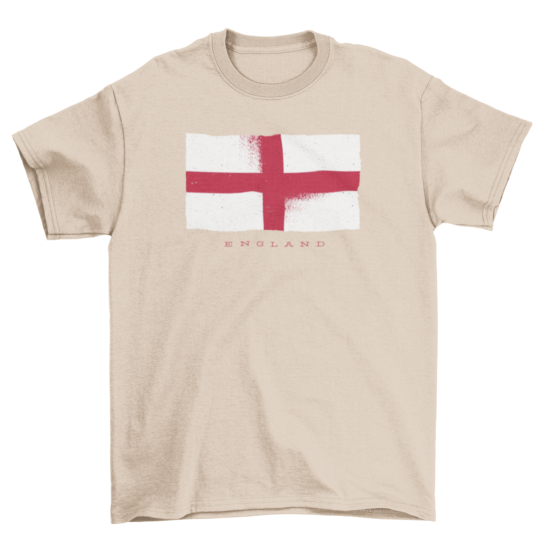 England Grunge Style Country Flag T-shirt featuring a distressed flag design on a comfortable cotton fabric.