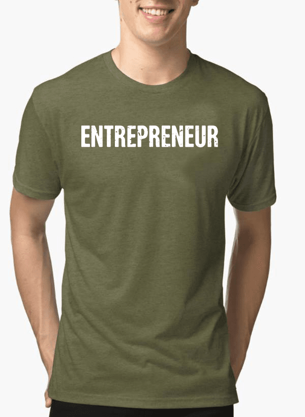 Entrepreneur Half Sleeves Melange T-shirt in various colors, showcasing its soft cotton fabric and unique designs.